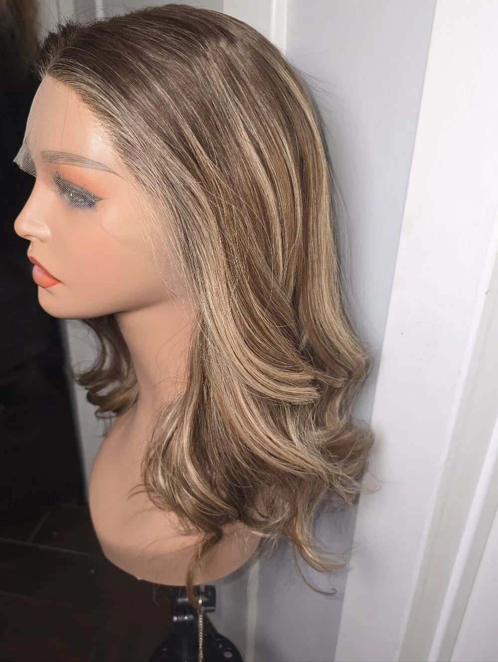 Kosher Certified Lace Top 100% Slavic European Human Hair Sheitel Wig 18in